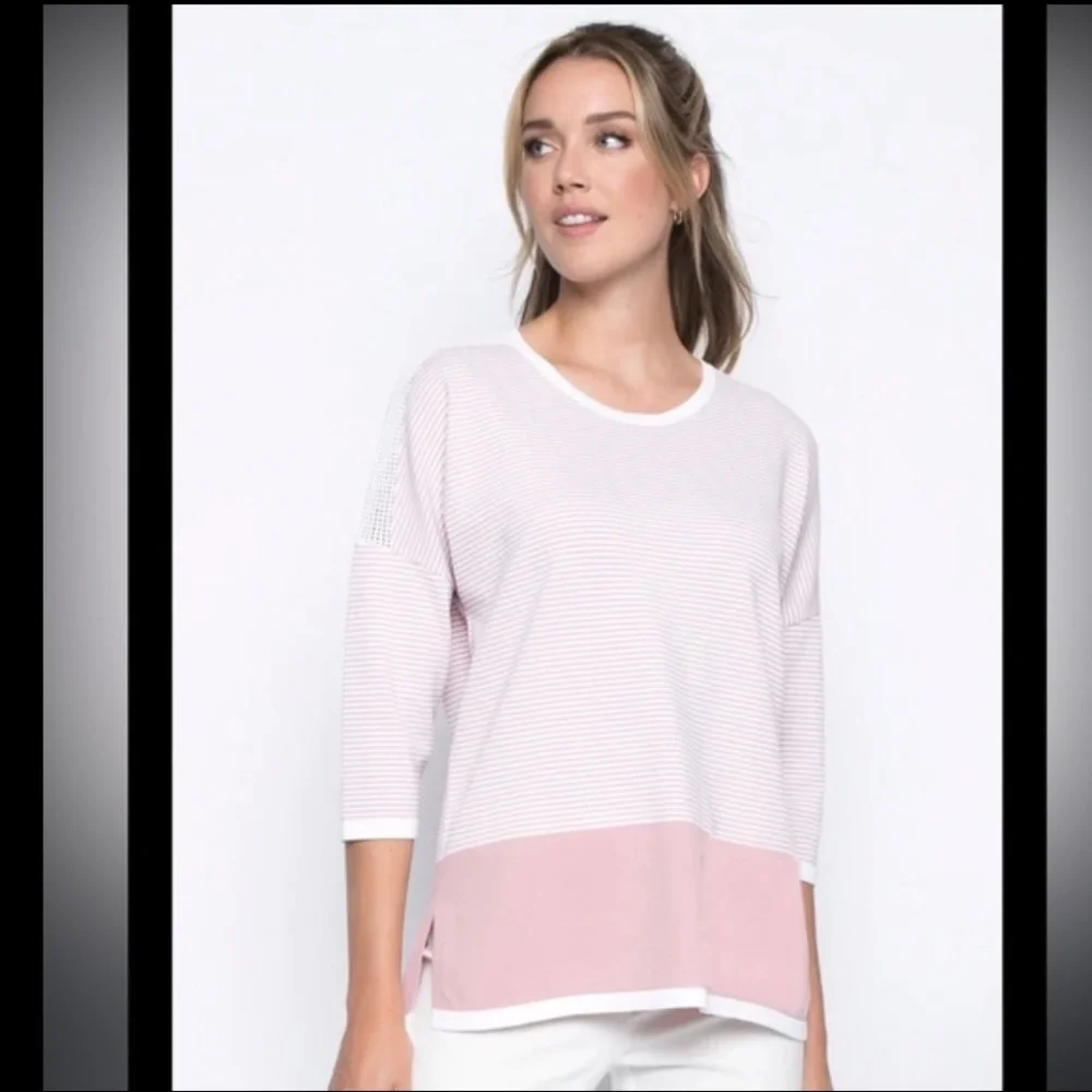 Piccadilly Canada Rose Pink Light Sweater size XS NWOT - Picture 2 of 14